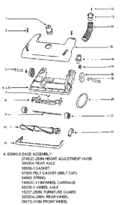 Page A Diagram and Parts List for 4337ATH  Eureka Upright Vacuum