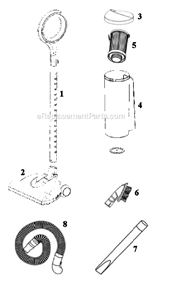 Page A Diagram and Parts List for 433A  Eureka Upright Vacuum