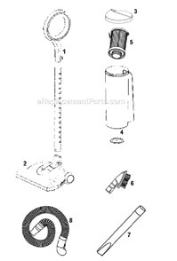 Page A Diagram and Parts List for 433BE  Eureka Upright Vacuum