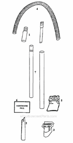 Page C Diagram and Parts List for 4340AT  Eureka Upright Vacuum