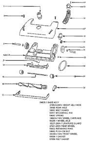 Page A Diagram and Parts List for 4350AT  Eureka Upright Vacuum