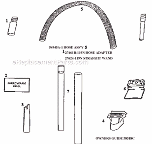 Page C Diagram and Parts List for 4351BT  Eureka Upright Vacuum