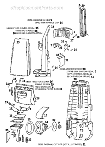 Part Location Diagram of 27171 Eureka Gasket