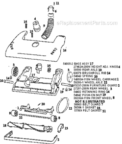Page A Diagram and Parts List for 4352AT  Eureka Upright Vacuum