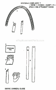 Page C Diagram and Parts List for 4352DT  Eureka Upright Vacuum
