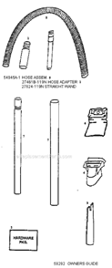 Page C Diagram and Parts List for 4372AT  Eureka Upright Vacuum