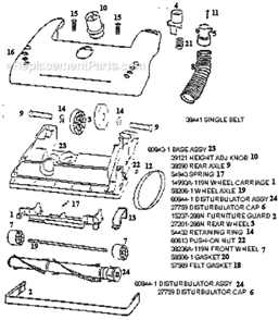 Part Location Diagram of 27759 Eureka Cap - Disturbulator