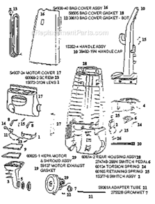 Part Location Diagram of 59362B Frigidaire Tube