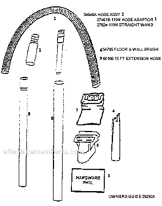 Page C Diagram and Parts List for 4374AT  Eureka Upright Vacuum