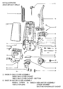 Part Location Diagram of 15408B-119N Frigidaire Air Duct/ Victory Series