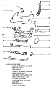 Page A Diagram and Parts List for 4380ATV  Eureka Upright Vacuum