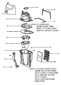Part Location Diagram of 28099B-333N Frigidaire Filter - Screen