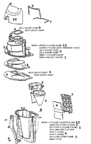 Part Location Diagram of 60706-3 Frigidaire Cyclonic CAssm.Assembly.