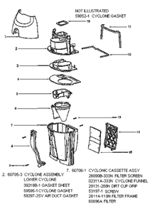 Part Location Diagram of 59852-1 Frigidaire Gasket - Cyclone