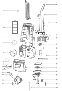 Part Location Diagram of 38696 Eureka Shield - Light