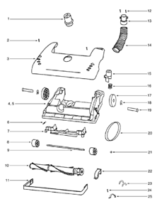 Page A Diagram and Parts List for 4388BT  Eureka Upright Vacuum