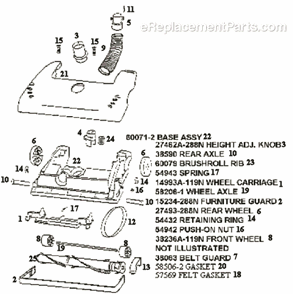 Page A Diagram and Parts List for 4440ATV  Eureka Upright Vacuum