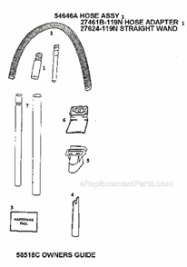 Page C Diagram and Parts List for 4440ATV  Eureka Upright Vacuum