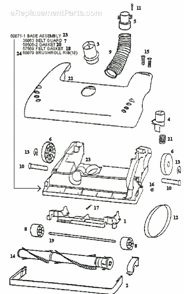 Page A Diagram and Parts List for 4441AT  Eureka Upright Vacuum