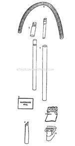 Page C Diagram and Parts List for 4441AT  Eureka Upright Vacuum