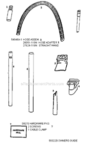 Part Location Diagram of 54646A-1 Eureka Hose Assembly - Cartoned