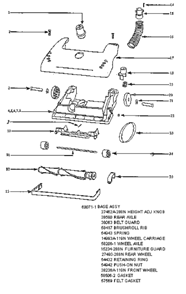 Page A Diagram and Parts List for 4455AT  Eureka Upright Vacuum