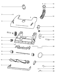 Page A Diagram and Parts List for 4459AS  Eureka Upright Vacuum