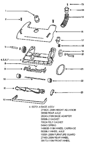 Part Location Diagram of 60701-4 Eureka Base Pkgd