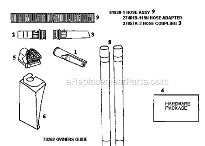 Page C Diagram and Parts List for 4460DT  Eureka Upright Vacuum