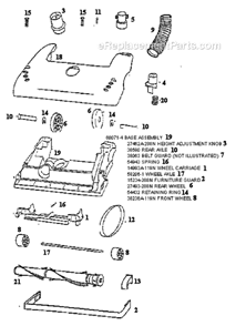 Part Location Diagram of 60071-4 Eureka Base Pkgd