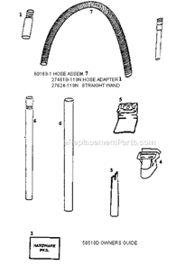 Page C Diagram and Parts List for 4462DT  Eureka Upright Vacuum