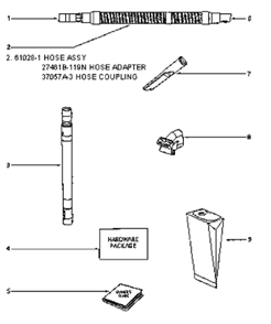 Page C Diagram and Parts List for 4464AT  Eureka Upright Vacuum