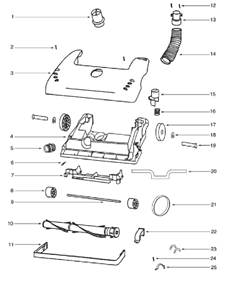 Page A Diagram and Parts List for 4468A  Eureka Upright Vacuum