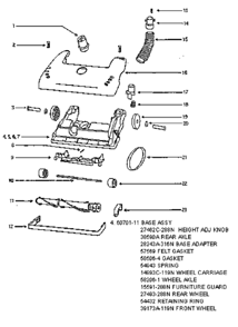 Page A Diagram and Parts List for 4469BT  Eureka Upright Vacuum