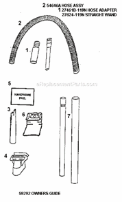 Page C Diagram and Parts List for 4470AT  Eureka Upright Vacuum