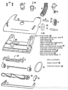 Page A Diagram and Parts List for 4472AT  Eureka Upright Vacuum