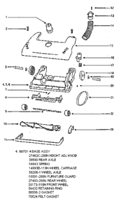 Part Location Diagram of 28288B-119N Eureka Cuff - Hose