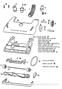 Page A Diagram and Parts List for 4480AT  Eureka Upright Vacuum