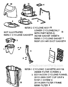 Page C Diagram and Parts List for 4480BT  Eureka Upright Vacuum