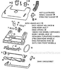 Page A Diagram and Parts List for 4481ATF  Eureka Upright Vacuum