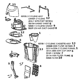 Page C Diagram and Parts List for 4481BT  Eureka Upright Vacuum