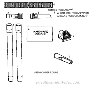 Page D Diagram and Parts List for 4482AT  Eureka Upright Vacuum