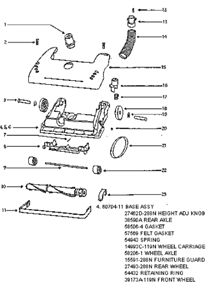 Page A Diagram and Parts List for 4488AT  Eureka Upright Vacuum