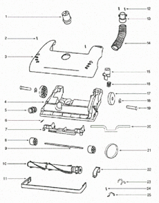 Page A Diagram and Parts List for 4499A  Eureka Upright Vacuum