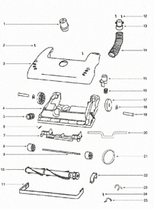 Page A Diagram and Parts List for 4499B  Eureka Upright Vacuum