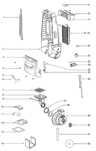 Part Location Diagram of 70642 Eureka Gasket - Motor Intake