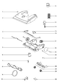 Page A Diagram and Parts List for 4641AVC  Eureka Upright Vacuum