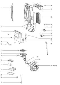 Part Location Diagram of 61510 Frigidaire Cleanstream Hepa Filter