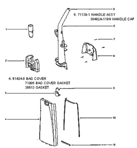 Part Location Diagram of 39268 Frigidaire Spring - Latch