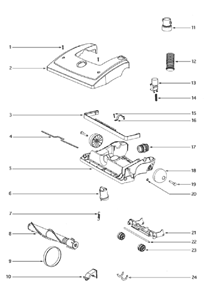 Page A Diagram and Parts List for 4672ATV  Eureka Upright Vacuum